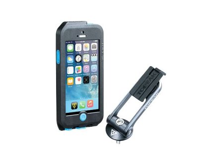 TOPEAK obal WEATHERPROOF RIDECASE pro iPhone 5 + SE černá/modrá