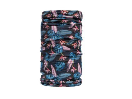 SENSOR TUBE MERINO IMPRESS šátek multifunkční černáfloral