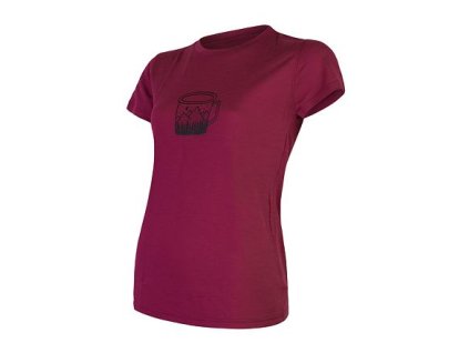 SENSOR MERINO ACTIVE PT MUG dámské triko kr.rukáv lilla