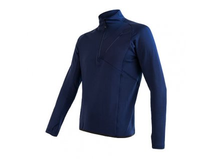 SENSOR TECNOSTRETCH pánská mikina kr.zip deep blue