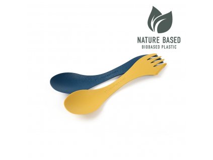 light my fire spork original bio 2 pack mustyyellow hazyblue