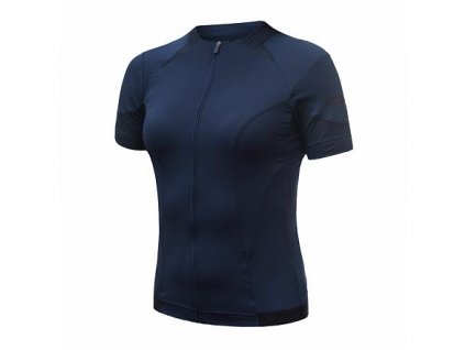 SENSOR COOLMAX RACE dámský dres celozip kr.rukáv deep blue