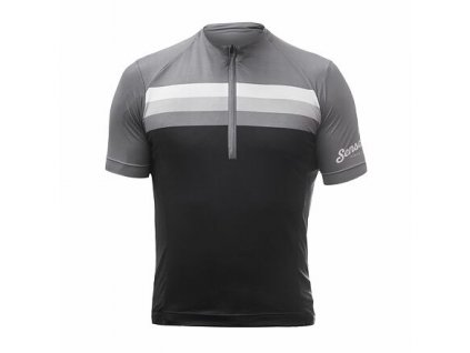 SENSOR CYKLO TOUR pánský dres kr.rukáv black stripes