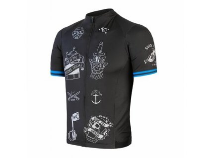 SENSOR CYKLO TOUR pánský dres kr.rukáv black tattoo