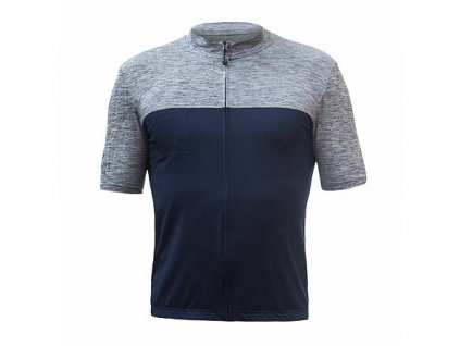 SENSOR CYKLO MOTION pánský dres kr.rukáv celozip deep blue/šedá