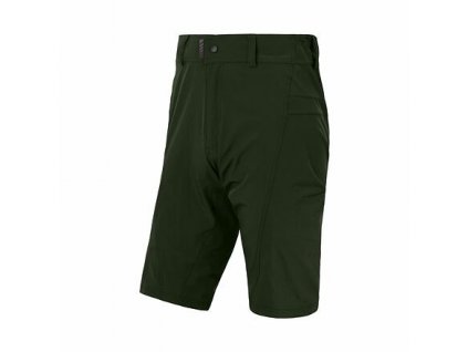 SENSOR HELIUM pánské kalhoty s cyklovložkou krátké volné olive green