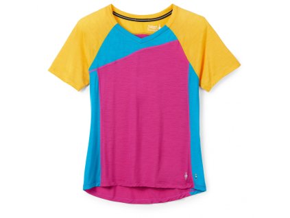 Smartwool W MERINO SPORT 120 MOUNTAIN BIKE SHIRT SHORT SLEEVE festive fushia (Veľkosť M)