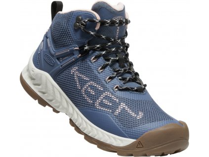 keen nxis evo mid wp women vintage indigo harbor gray