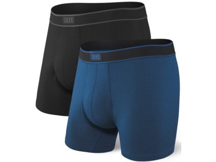 Saxx DAYTRIPPER BB FLY 2PK black/city blue heather (Veľkosť L)