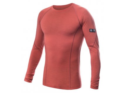 SENSOR MERINO ACTIVE pánské triko dl.rukáv terracotta