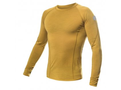 SENSOR MERINO AIR pánské triko dl.rukáv mustard