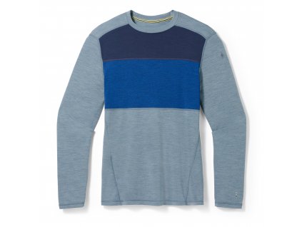 Smartwool CLASSIC THERMAL MERINO BL COLORBLOCK CREW B pewter blue heather