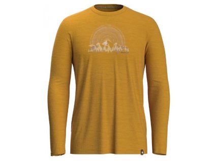 Smartwool NEVER SUMMER MOUNTAINS GRAPHIC LS TEE honey gold