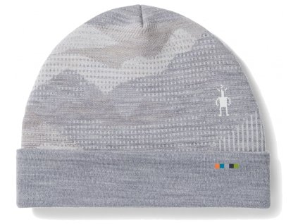 Smartwool THERMAL MERINO REVERSIBLE CUFFED BEANIE light gray mountain scape