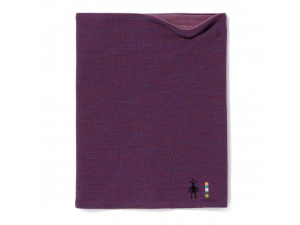 Smartwool THERMALERINO REVERSIBLE NECK GAITER purple iris heather