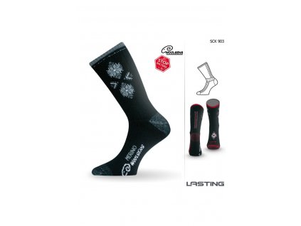 Lasting SCK 908 černá Lyžařské ponožky