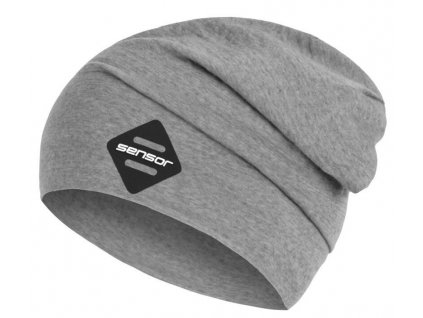 SENSOR ČEPICE MERINO ACTIVE LOGO šedá