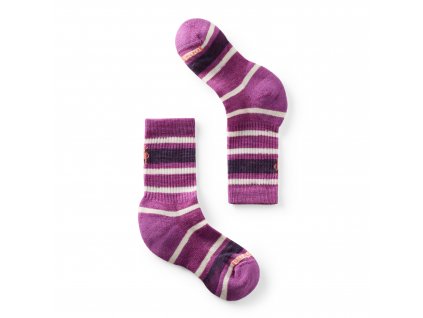 Smartwool K HIKE LIGHT CUSHION STRIPED CREW meadow mauve (Veľkosť L)