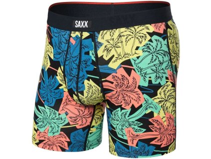 saxx vibe xtra boxer brief fly palm fun black