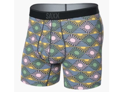 saxx quest quick dry mesh boxer brief fly rise and shine ebony