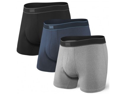 Saxx DAYTRIPPER BB FLY 3PK black/grey/navy (Veľkosť L)