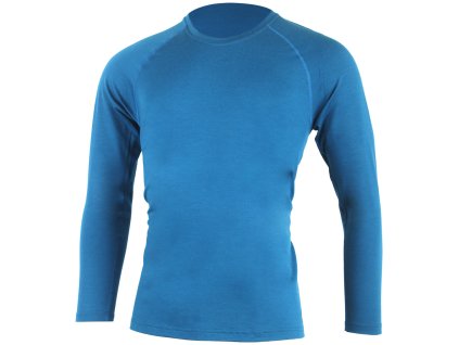 Lasting pánské merino triko ATAR modré (Velikost L)