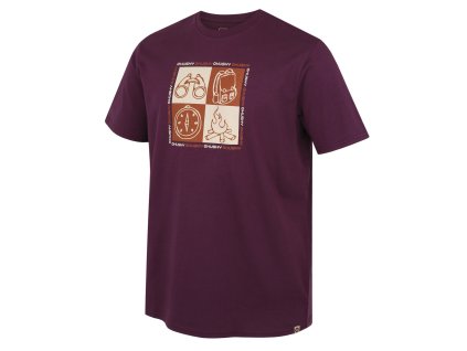 Husky Pánské bavlněné triko Tee Square M purple (Velikost L)