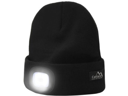 cattara cepice black s led svitilnou usb nabijeni