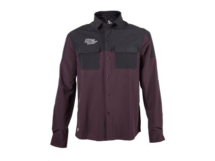 FT UNISEX RIDER LONG SLEEVE SHIRT WINE REDBLACK