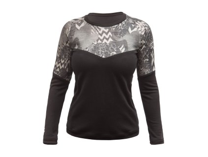 FT WOMEN'S ESCAPE MERINO LONG SLEEVE TEE BLACKZEBRA