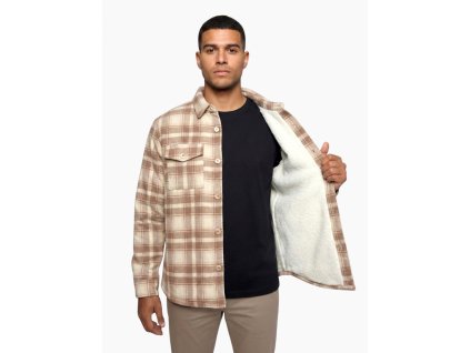 Husky Pánská flanelová košile Givi M beige (Velikost L)