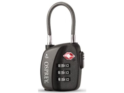 10016612OSP TSA 3 Dial Cable Lock, black