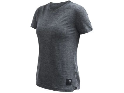 sensor merino lite damske triko kr rukav anthracite gray
