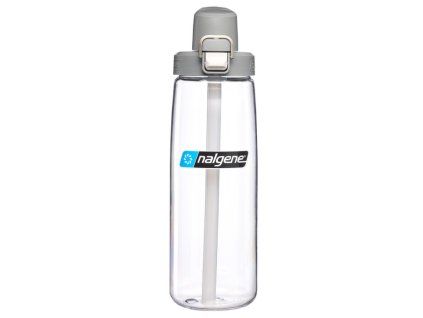 Nalgene Straw bottle Clear, w. Gray Cap