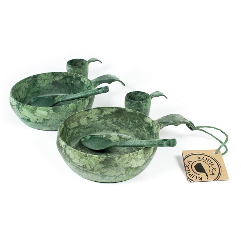 Kupilka Start The Day set - 2x Panák 5 ml + 2x MISKA 550 ml + 2x lyžička Conifer (GREEN) 6430014975126