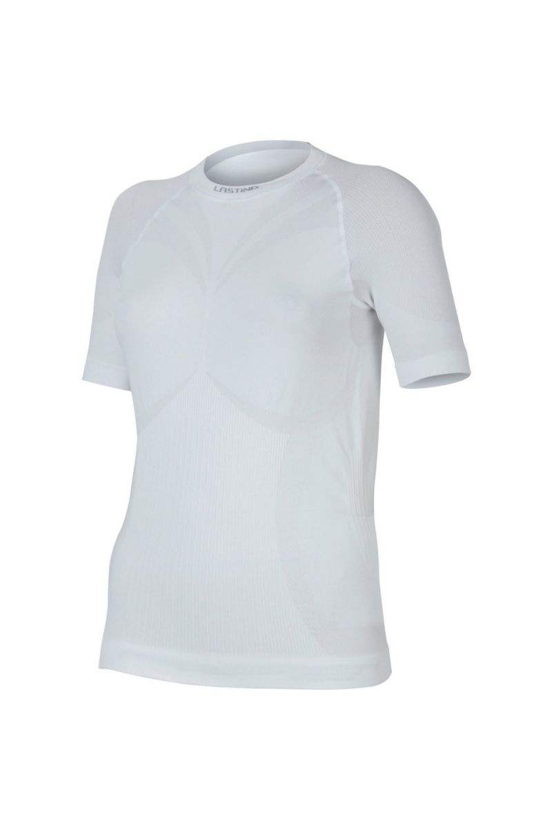 Lasting ALBA 0101 biela termo bezšvové tričko Veľkosť: XXS/XS
