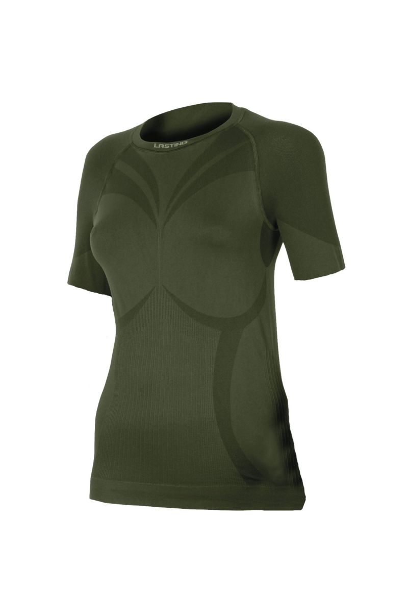 Lasting ALBA 6262 zelená termo bezšvové tričko Veľkosť: L/XL