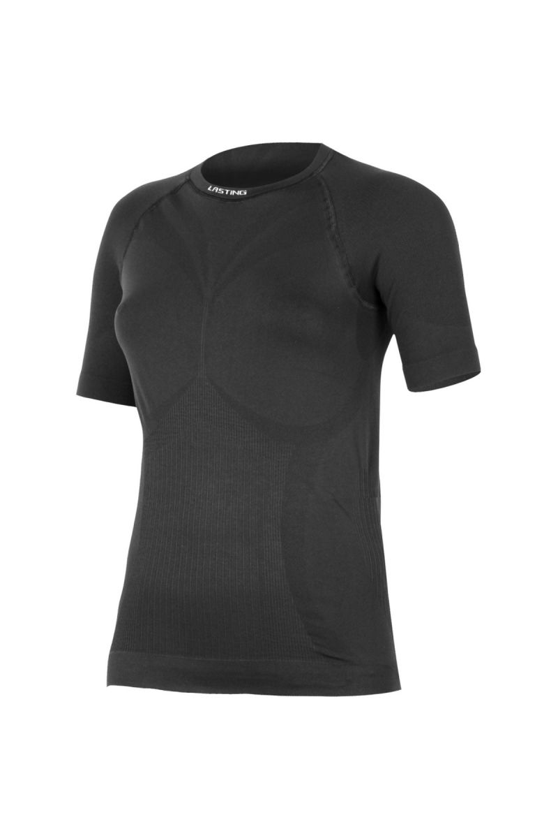 Lasting ALBA 9090 čierna termo bezšvové tričko Veľkosť: S/M
