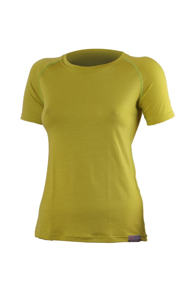 Lasting ALEA 6464 zelenožlté vlnené merino tričko Veľkosť: S 8595067899879