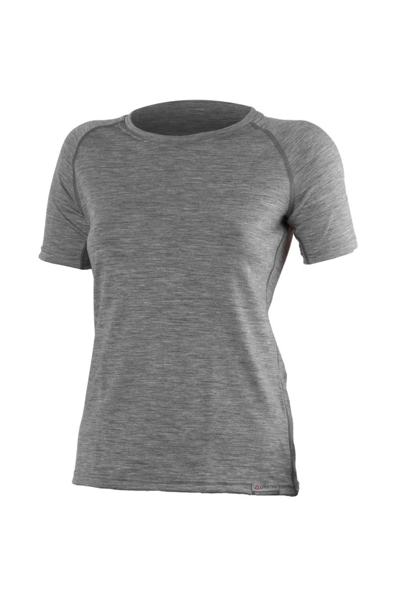 Lasting ALEA 8484 šedej vlnené merino triko Veľkosť: XXL