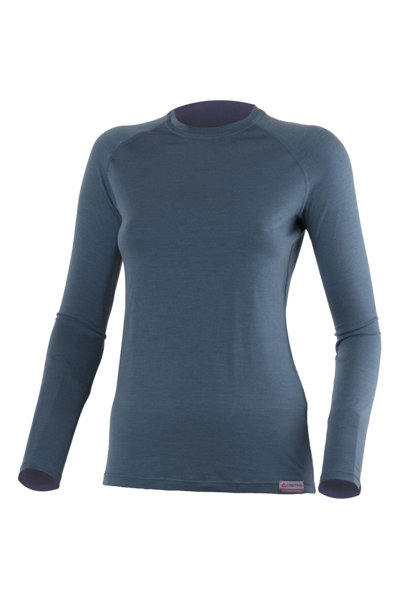 Lasting Atila 5656 modré vlnené merino tričko Veľkosť: L