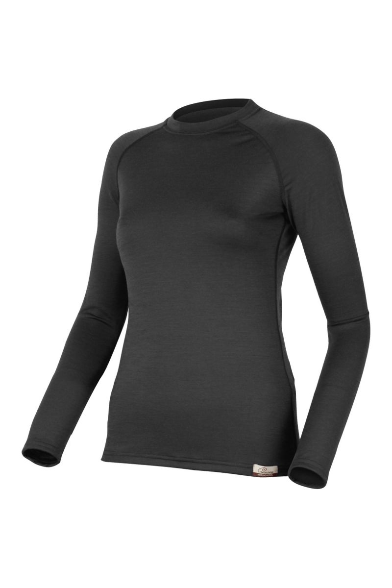 Lasting Atila 9090 čierne vlnené merino triko Veľkosť: S 8595067839066