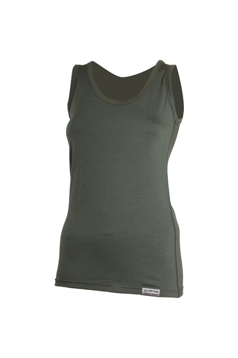 Lasting BARA 6262 zelené vlnené merino tielko Veľkosť: L