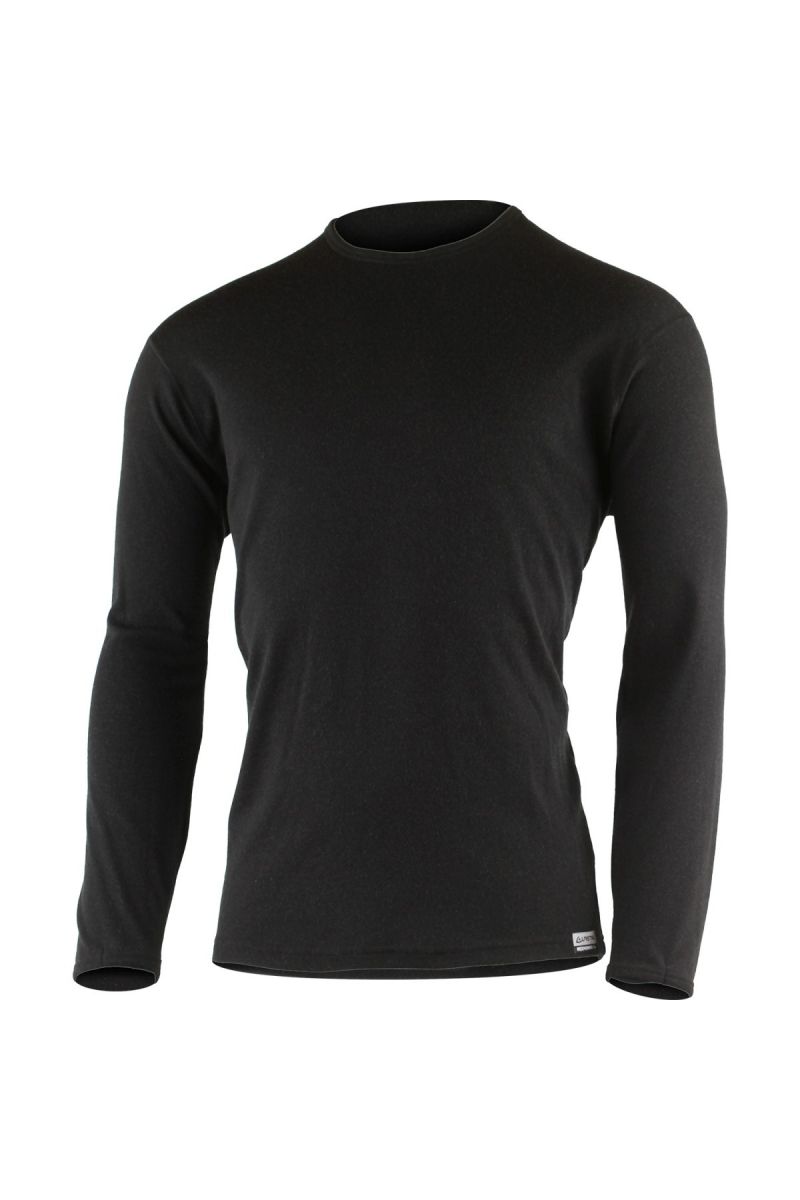 Lasting BELO 9090 čierna vlnená merino mikina Veľkosť: M