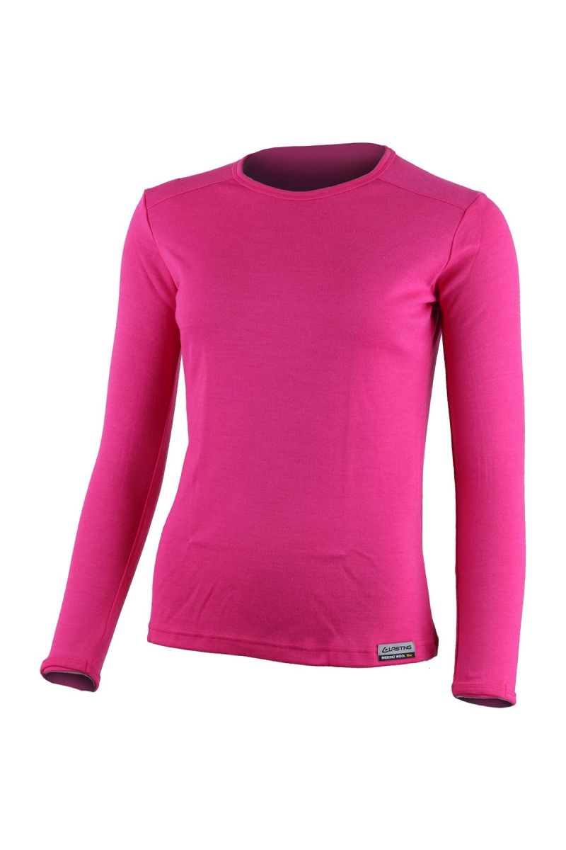 Lasting dámska merino mikina BELA 3434 ružová Veľkosť: XL 8596445025927
