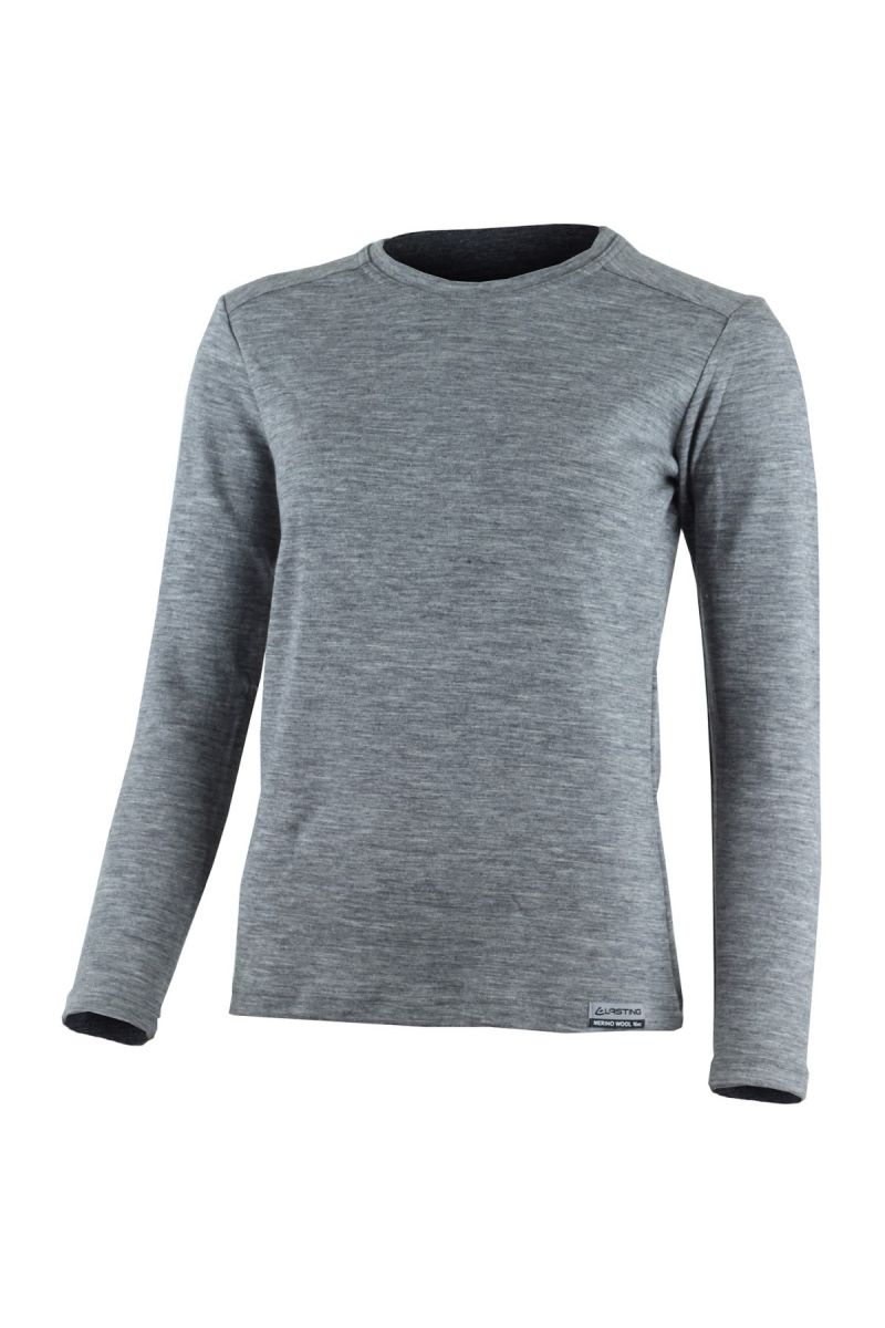 Lasting dámska merino mikina LOTA 8484 sivá Veľkosť: XL