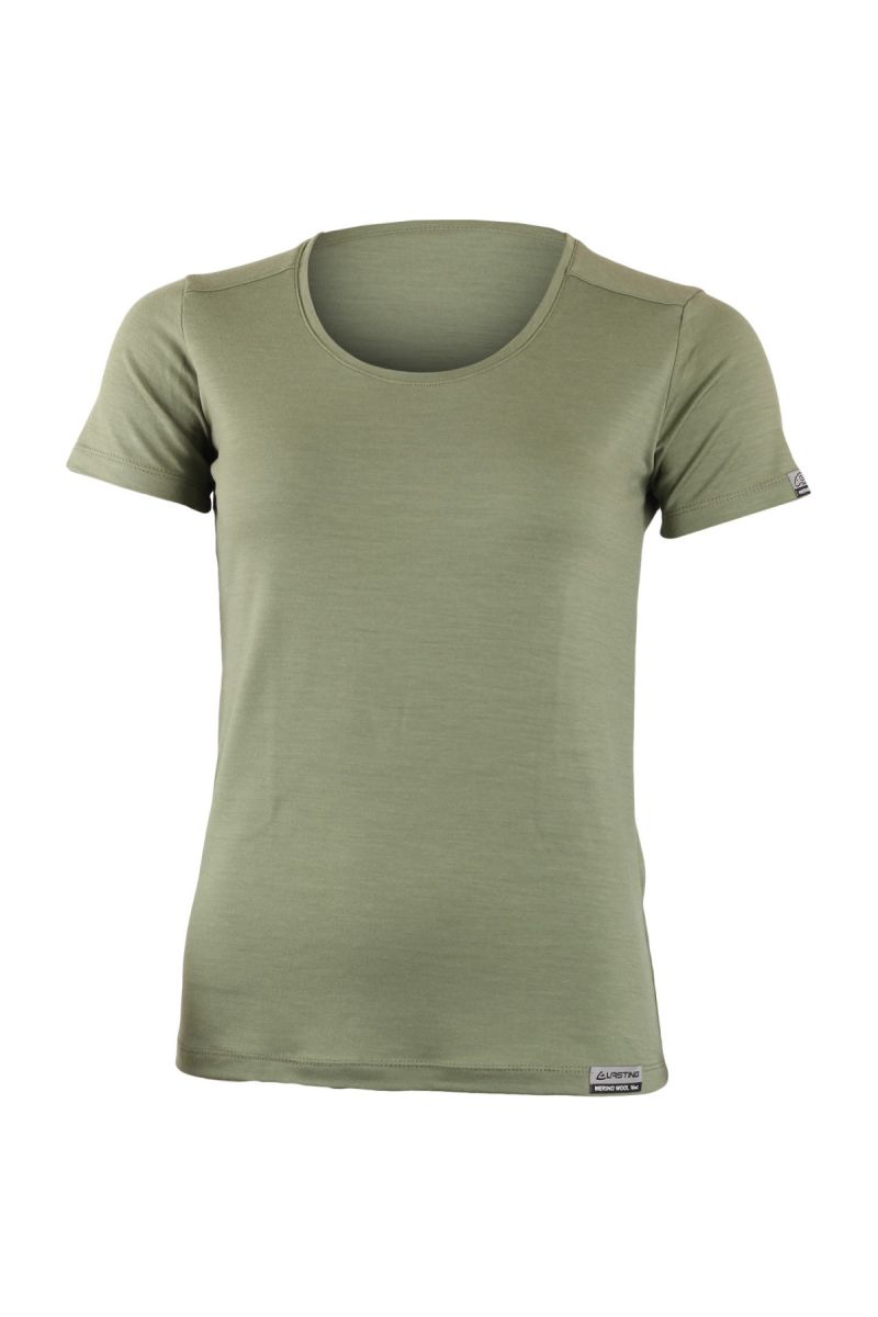 Lasting dámske merino tričko IRENA 6666 zelené Veľkosť: L