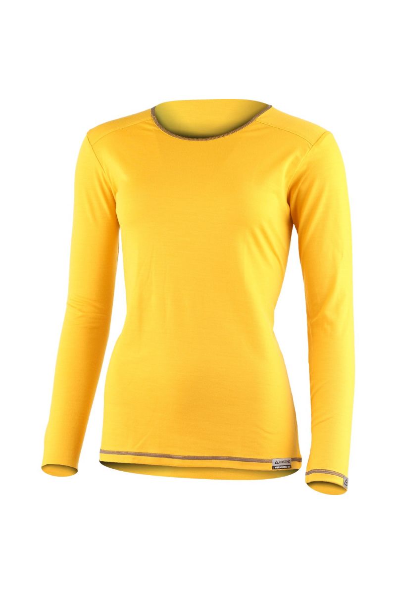 Lasting dámske merino tričko MATA 2180 žlté Veľkosť: S