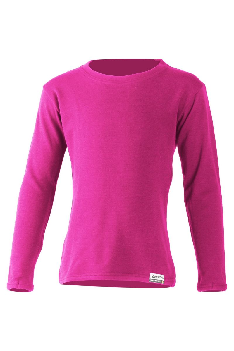 Lasting detská merino mikina snop ružová Veľkosť: 100