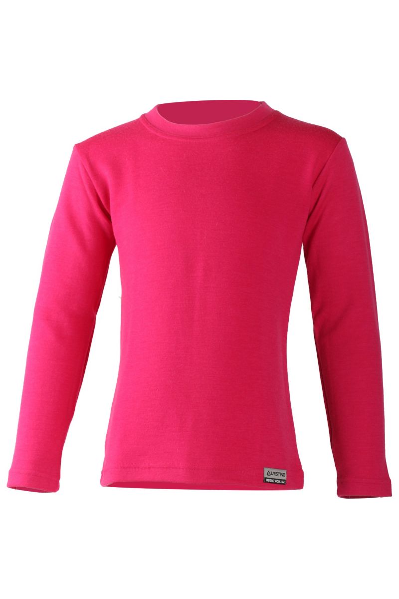 Lasting detská merino mikina STONY ružová Veľkosť: 110